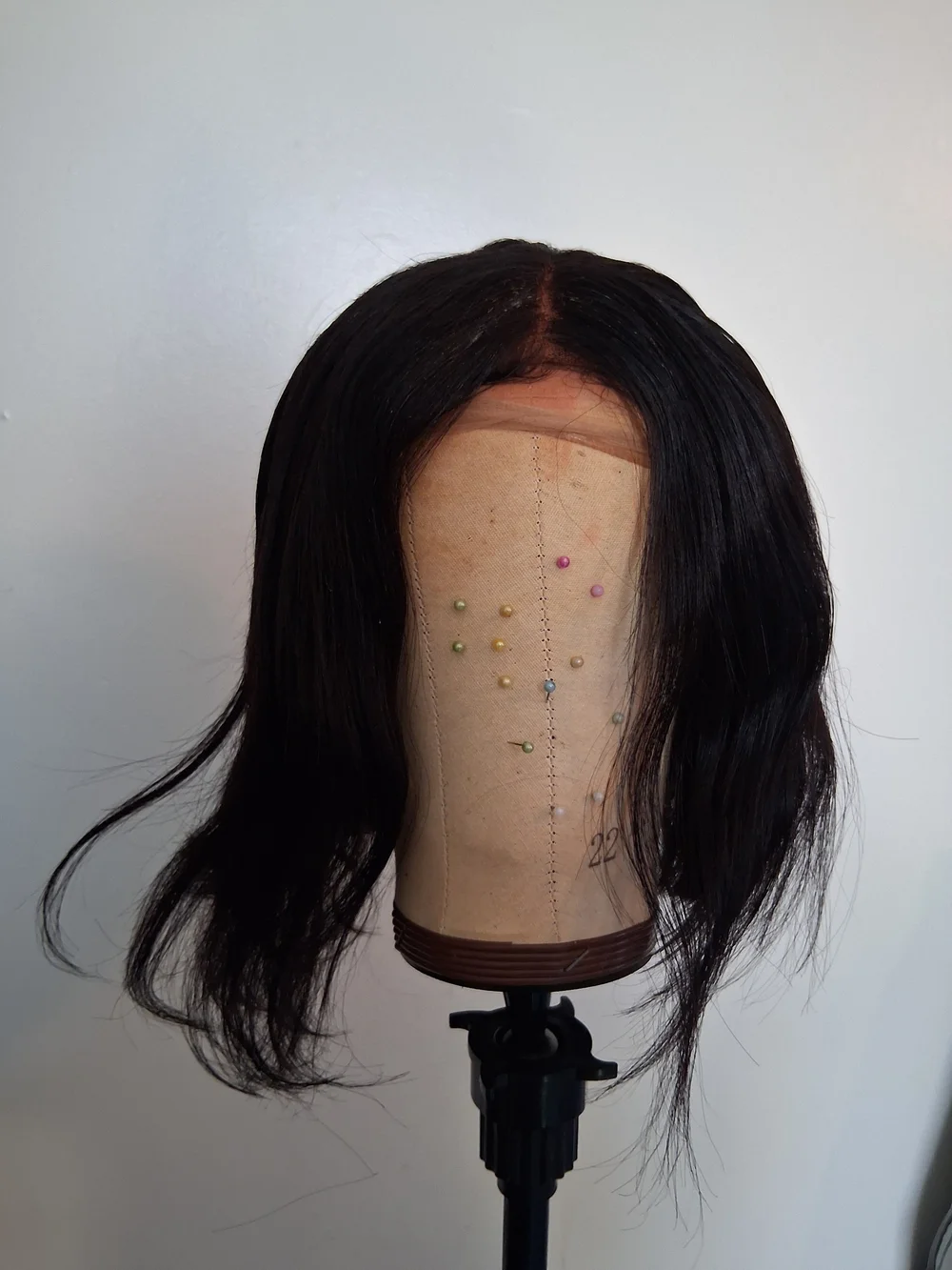 Dark Brown Women's Lace Front Wig - Natural Black Finish